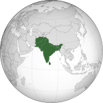 South Asia (orthographic projection)