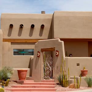 Brown southwest adobe house exterior