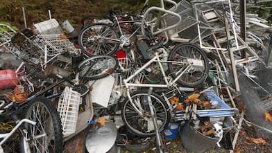 pile of junk to be removed by a hauler