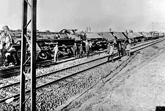 Eisenbahnattentat während der Märzkämpfe