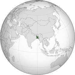 Ligging van Bangladesj