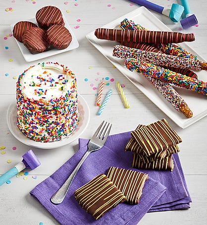 Birthday Cake & Chocolate Dipped Treats