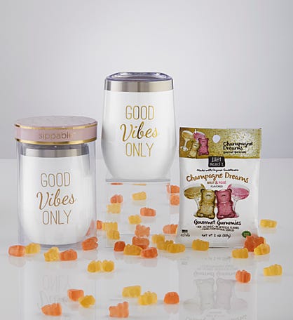 Sippable™ Good Vibes Tumbler Cup with Gummies