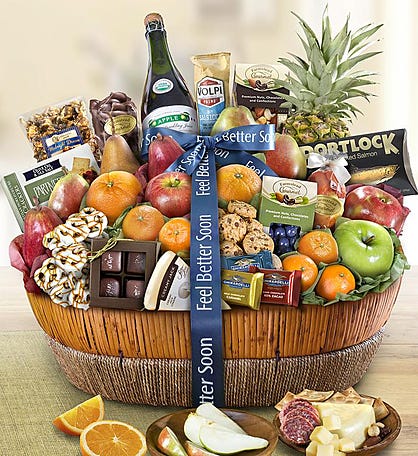 Feel Better Fruit & Sweets Gift Basket