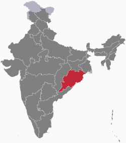 Location of Odisha