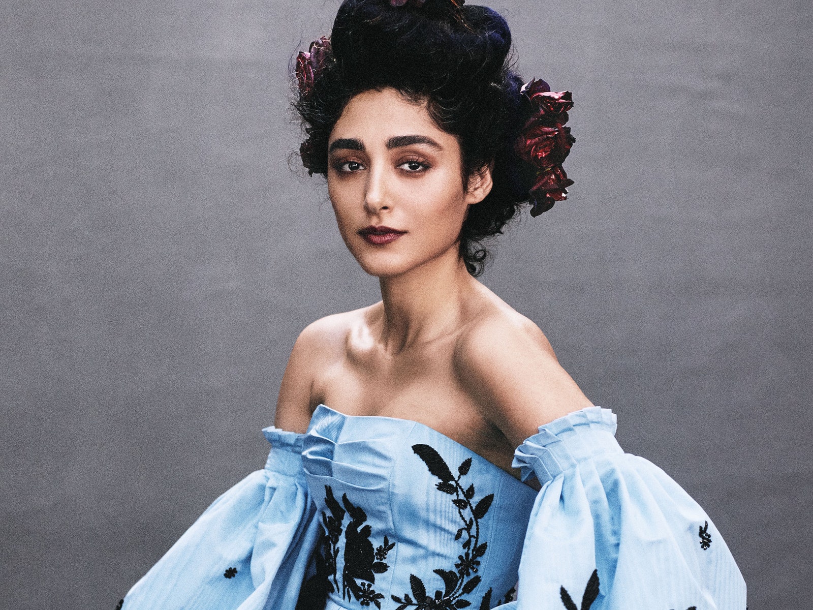 Image may contain Clothing Apparel Golshifteh Farahani Hair Dress Human Person Evening Dress Fashion Gown and Robe