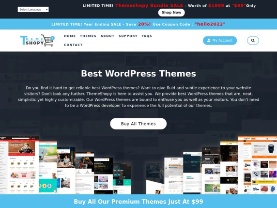 ThemeShopy homepage