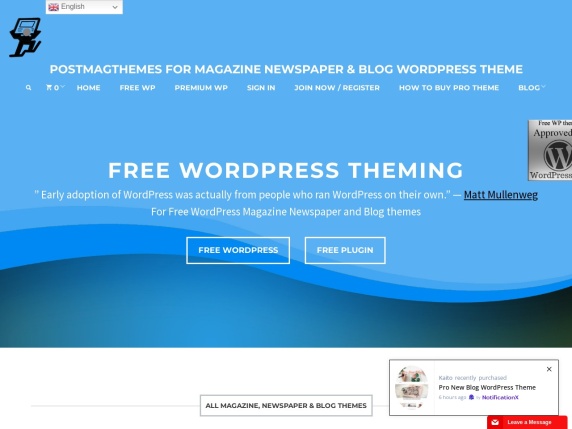 Postmagthemes homepage