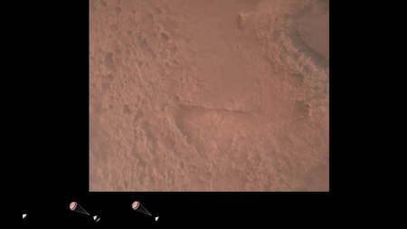 File:Perseverance Rover's Descent and Touchdown on Mars Onboard Camera Views .webm