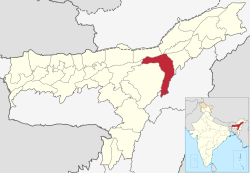 District location in Assam