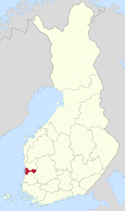 Location of Pori in Finland