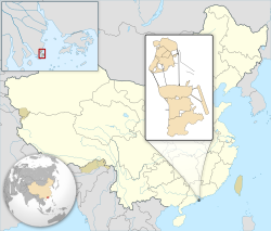 Location of Macau within China