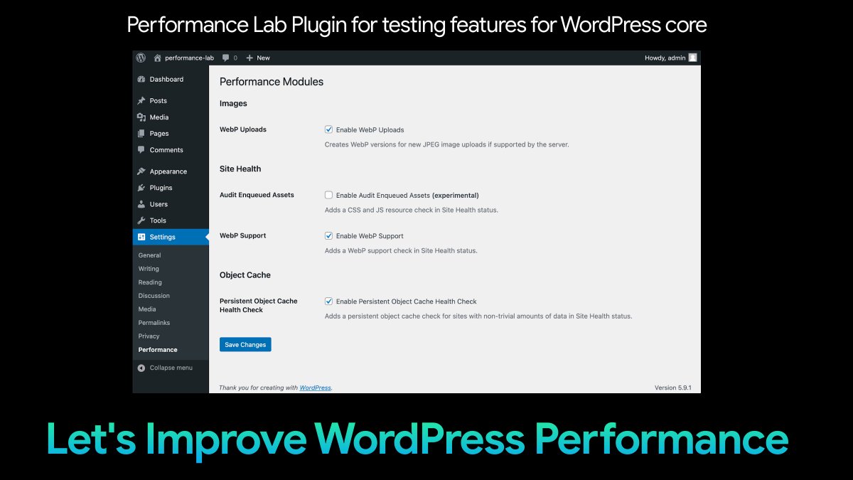 The Performance Lab plugin is a set of modules that aim to improve performance in WordPress. While this may sound similar to the numerous other performance plugins in the WordPress ecosystem, the Performance Lab plugin exists for an entirely different purpose: It is a collection of performance-related “feature projects” for WordPress core.