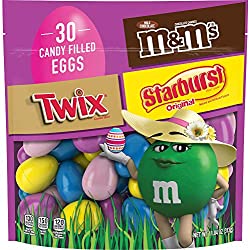 Mars MM'S TWIX STARBURST Chocolate CandyFilled Easter Eggs Bag 14 oz, Mixed, 1 Count