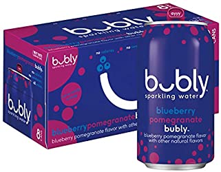 bubly Sparkling Water, Blueberry Pomegranate, 12 fl oz Cans (8 Pack)