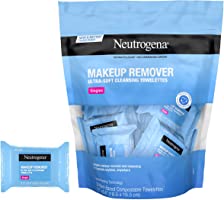 Neutrogena Makeup Remover Facial Cleansing Towelette Singles, Daily Face Wipes Remove Dirt, Oil, Makeup & Waterproof...