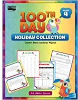 Carson Dellosa | 100th Day Holiday Bundle | ELA, Math, Science, Grade 4, Printable Worksheets