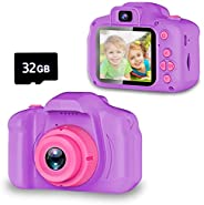 Seckton Upgrade Kids Selfie Camera, Christmas Birthday Gifts for Girls Age 3-9, HD Digital Video Cameras for T