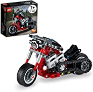 LEGO Technic Motorcycle 42132 Model Building Kit; Give Kids a Treat with This Motorcycle Model; 2-in-1 Toy for