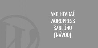 How to Search WordPress šablón at