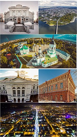 Collage of Tomsk landmarks