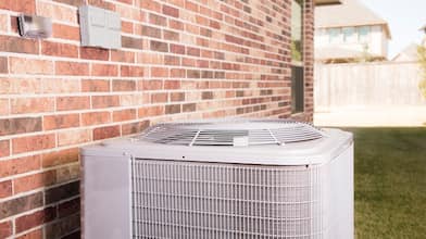 Air conditioner unit outside house