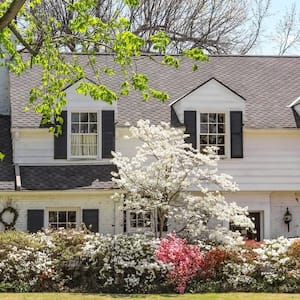 A traditional house in spring time