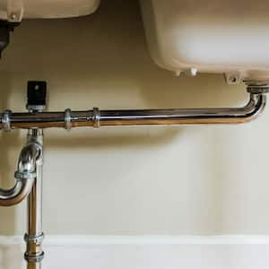 plumbing pipes under sink 