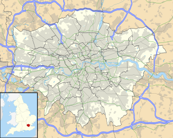 Location of clubs around Greater London for the 2021–22 Premier League season