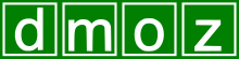 "dmoz" in white on a green background with each letter in a separate square