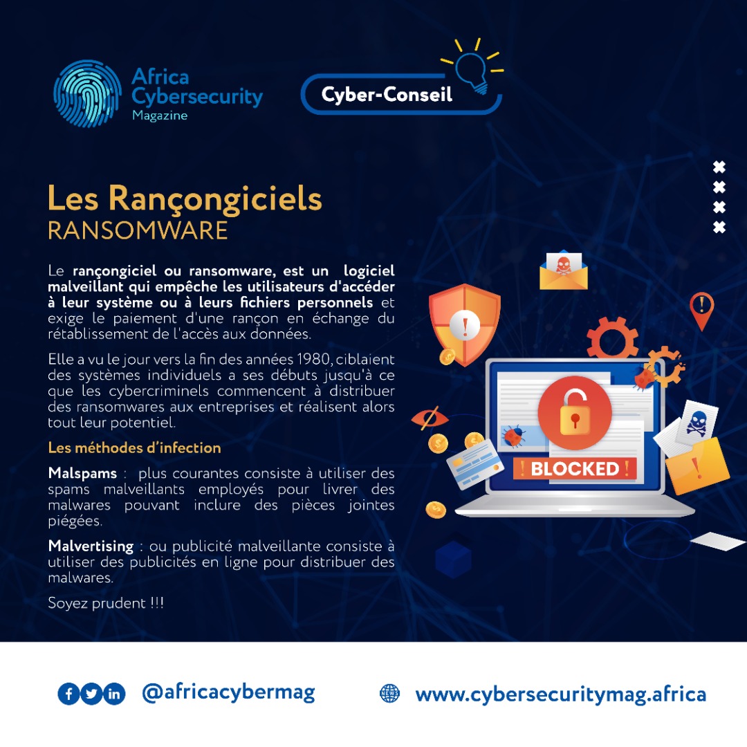 Un #ransomware ou rançongiciel est un type de logiciel malveillant dont l'objectif est la rétention par des cybercriminels des données d'une organisation.
