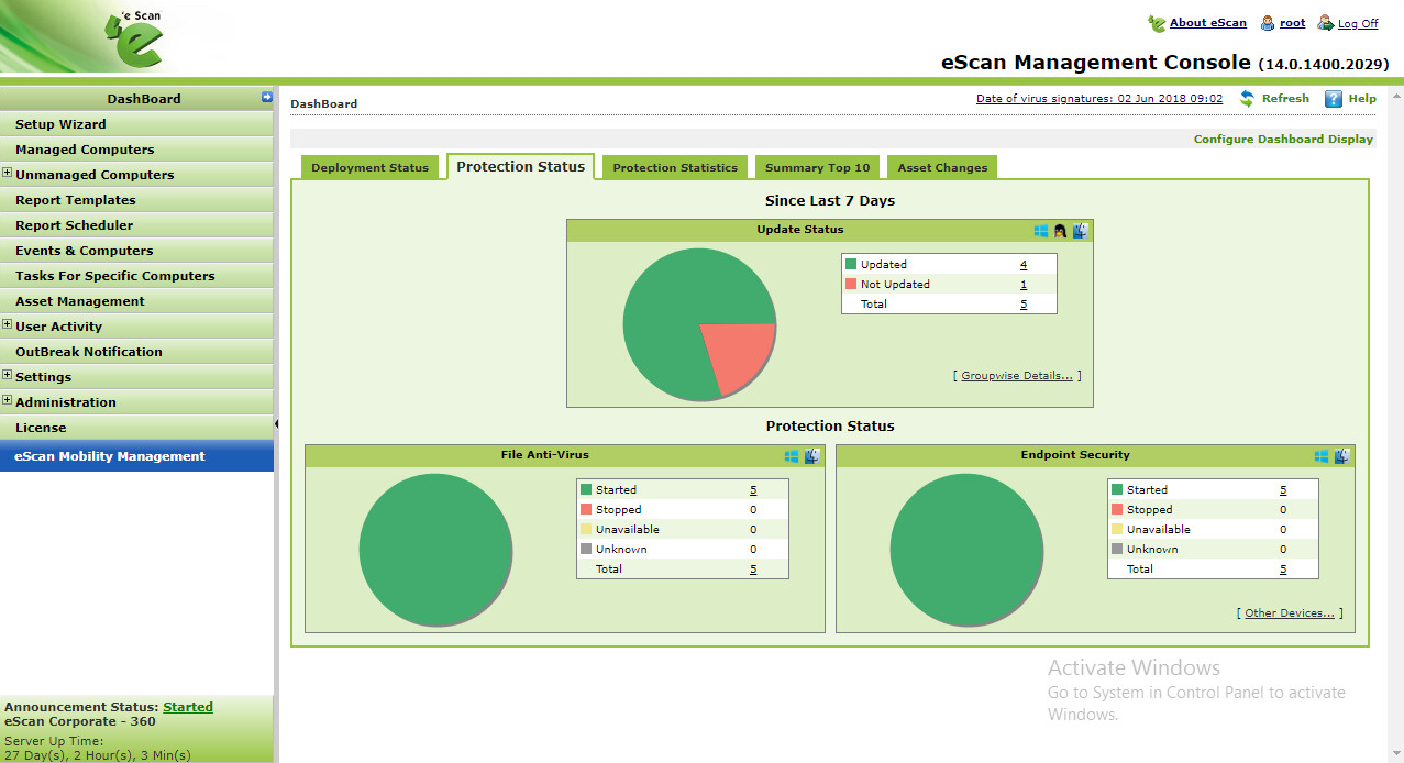 eScan Corporate 360 with MDM & Hybrid Network Support