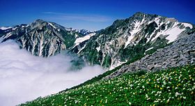 Mount Shirouma from Mount Korenge 2000-7-31.jpg