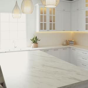 Bright kitchen with white countertops
