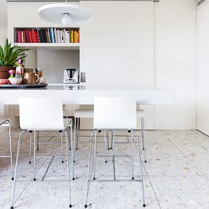 Kitchen with terrazzo floor