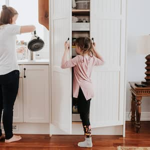 Mother daughter kitchen cabinets