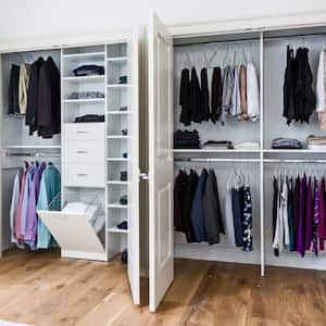 Reach-in closet design by Symmetry Closets 