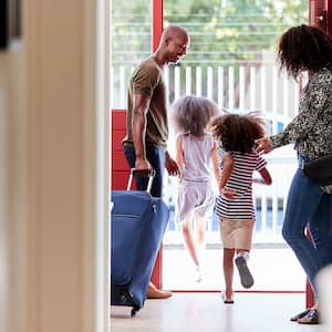 Family leaves for vacation