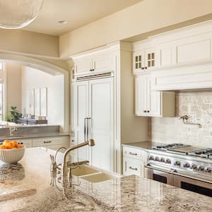 A beautiful kitchen with granite countertops