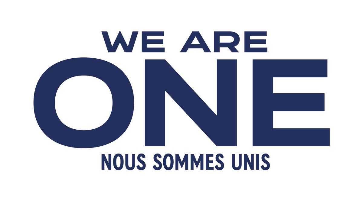 We are one. Nous sommes unis.