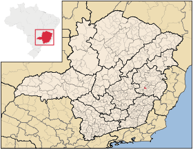 Localização de Ipaba em Minas Gerais