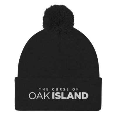 The Curse of Oak Island Logo Pom Pom Knit Beanie