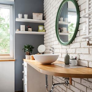 bathroom interior with toiletries