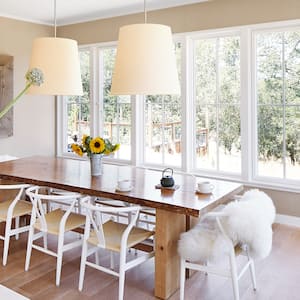 dining room with farmhouse style 