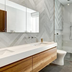 A luxury modern bathroom