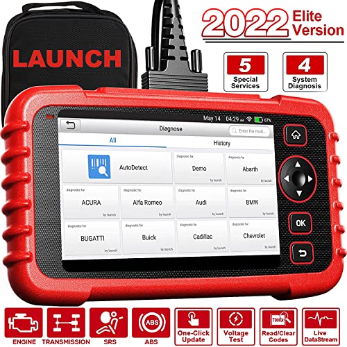 LAUNCH CRP129X OBD2 Scanner 7.0 Android Scan Tool with Oil/EPB/SAS/TPMS/Throttle Body Reset Auto Scanner Code Reader for Engine Transmission ABS SRS AutoVIN One-Click Wi-Fi Lifetime Free Updates