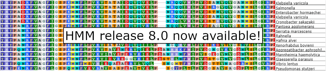 NCBI hidden Markov models (HMM) release 8.0 now available!
