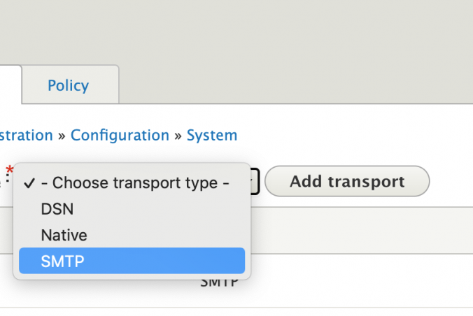 Symfony Mailer settings form