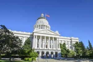 California State Capitol Building in Sacramento, CA, USA.