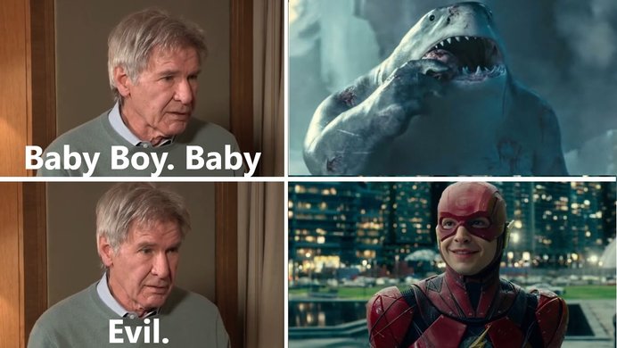 Ezra Miller harrison ford baby boy Evil meme.